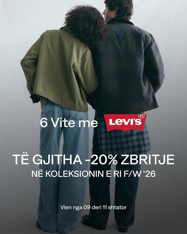 6 Vite me Levi's - 20% Discount on F/W '26 Collection