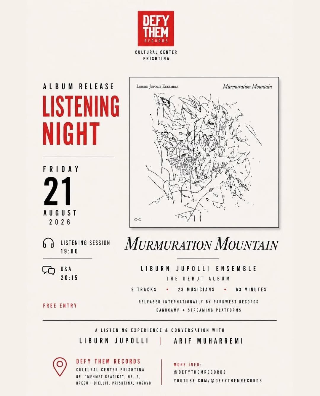 Listening Night - Murmuration Mountain Album Release
