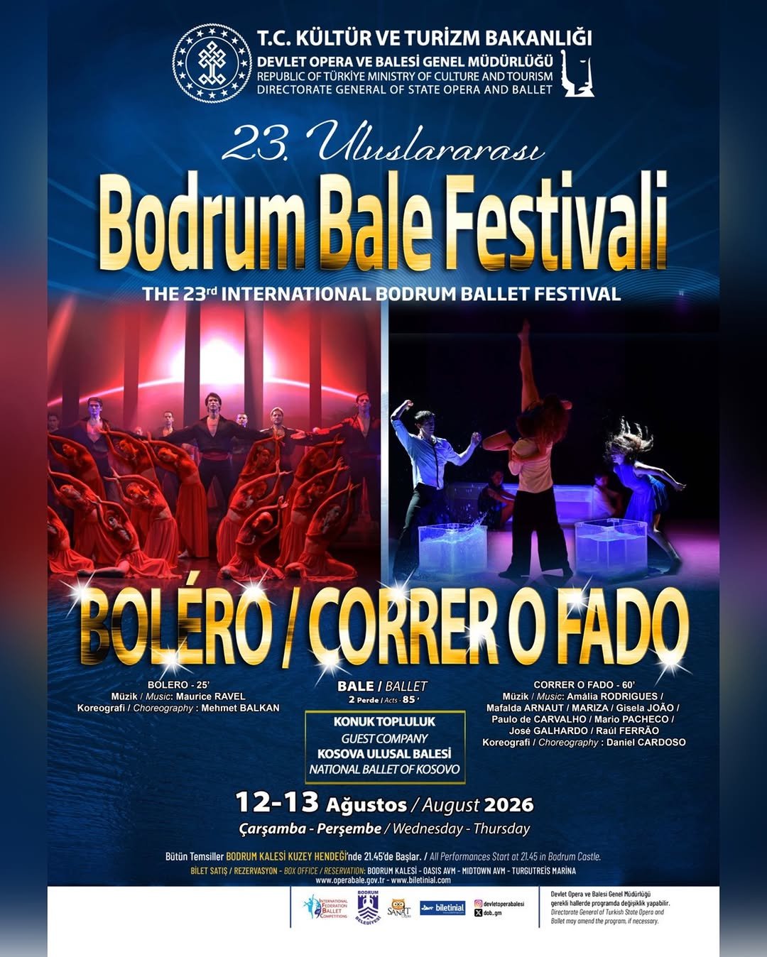 23rd International Bodrum Ballet Festival: Boléro / Correr o Fado