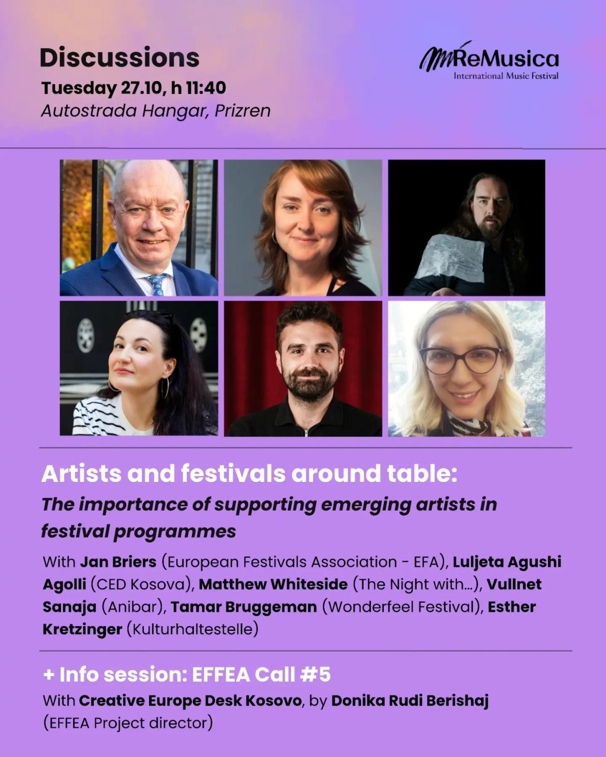 Artists and festivals around table: The importance of supporting emerging artists in festival programmes